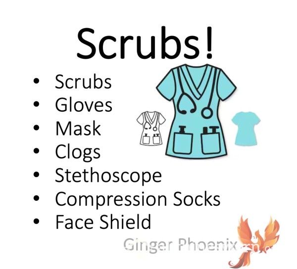 Scrubs And Gear!  My Full Healthcare Uniform Is Up For Grabs!