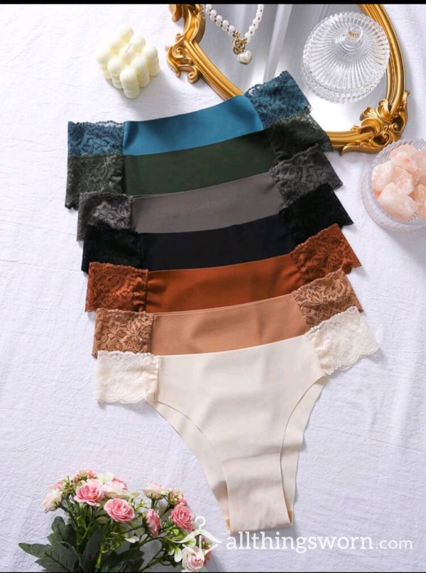 Seamless Lace Patchwork Triangle Panties
