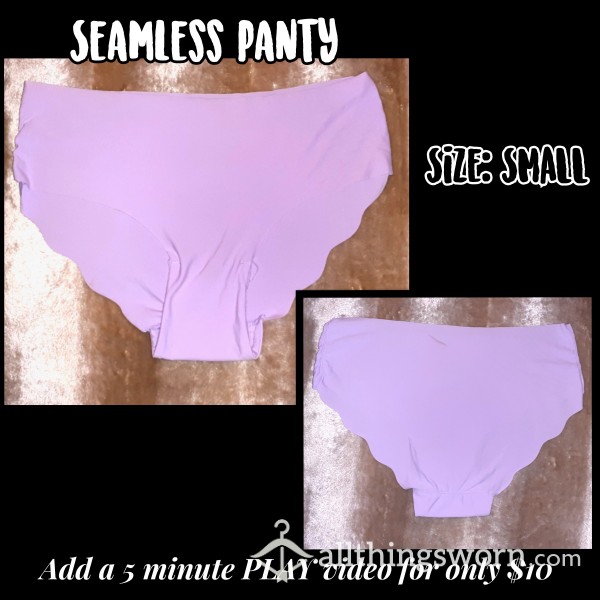 Seamless Purple Cheeky Panty - Size Small