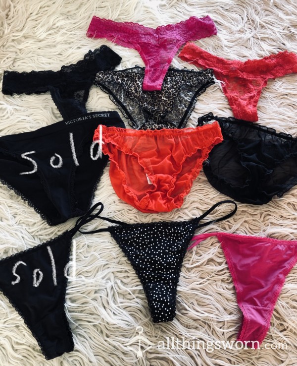 Selection Of Lovely Thongs And Panties Available For Me To Wear❤️