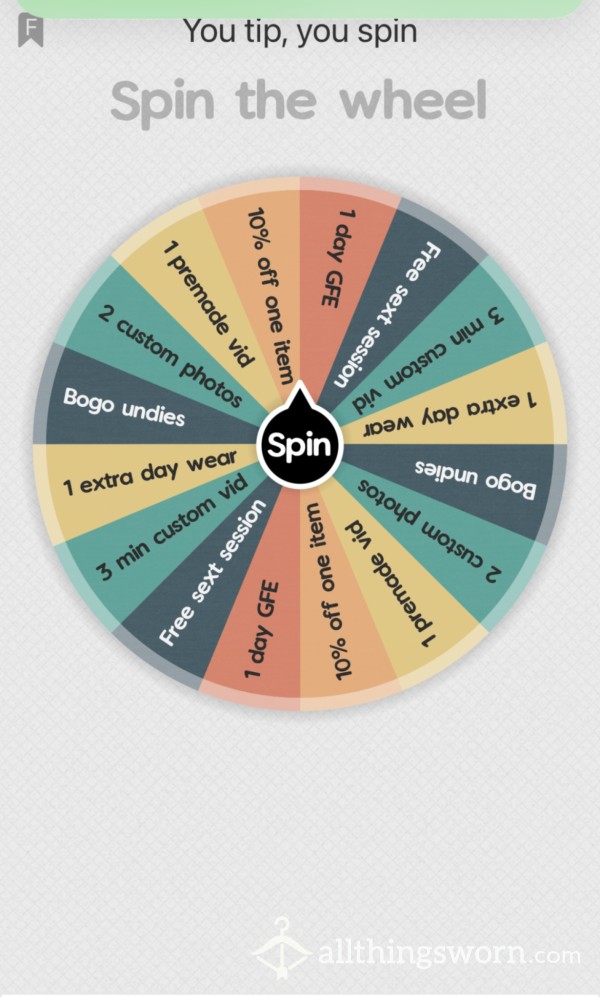 Send A Treat To Spin The Wheel!