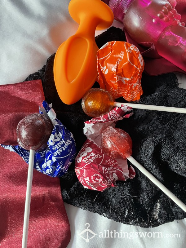 Set Of 3 Lollipops- Used In Masturbation.