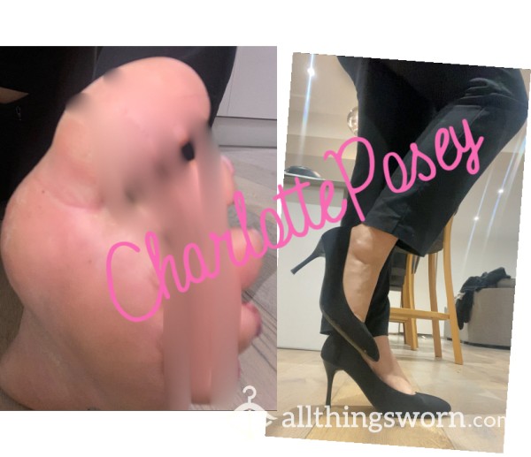 Set Of 6 Sole Close Ups And Toe Spread + A 4 Min Vid Of Me Taking My Heels Off After Work And Showing You My Soles. Dirty Little Feet