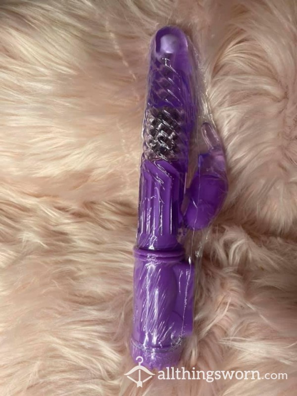 Sex Toy; Purple Rabbit Vibrating Dildo.