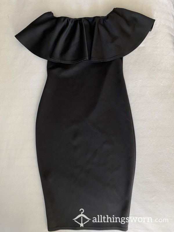 Sexy Black Off The Shoulder Bardot Dress 💋