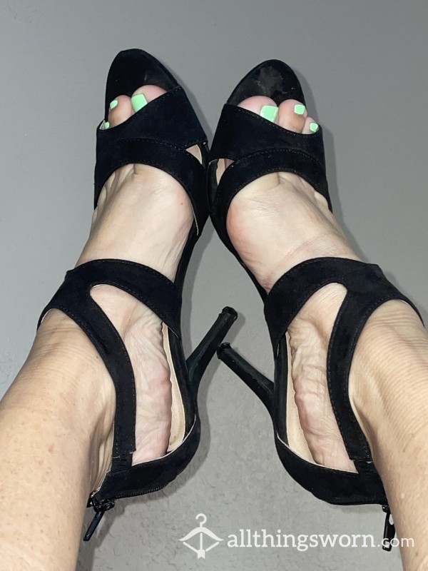 Sexy Black High Heels Well Worn In Stinkers