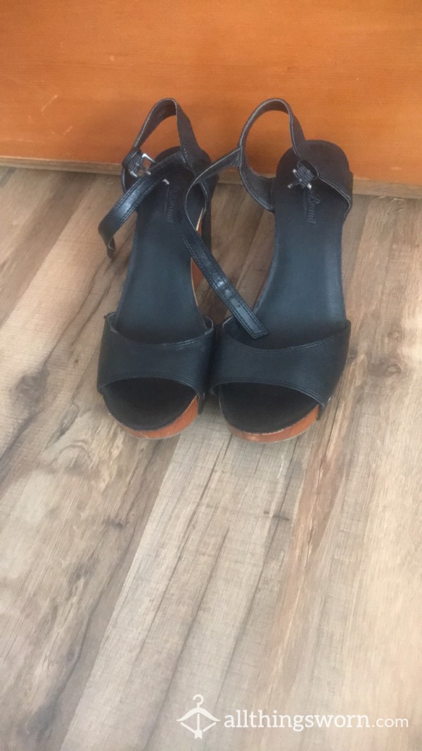 Sexy Black High Heels/wedges