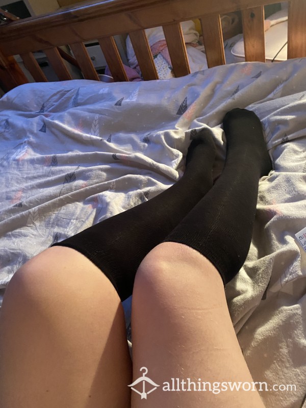 Sexy Black Knee High Socks