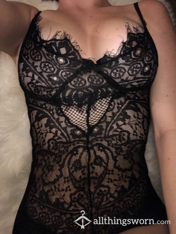 Sexy Black Lace Bodysuit
