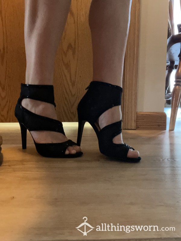 Sexy Black Lace Jessica Simpson Heels