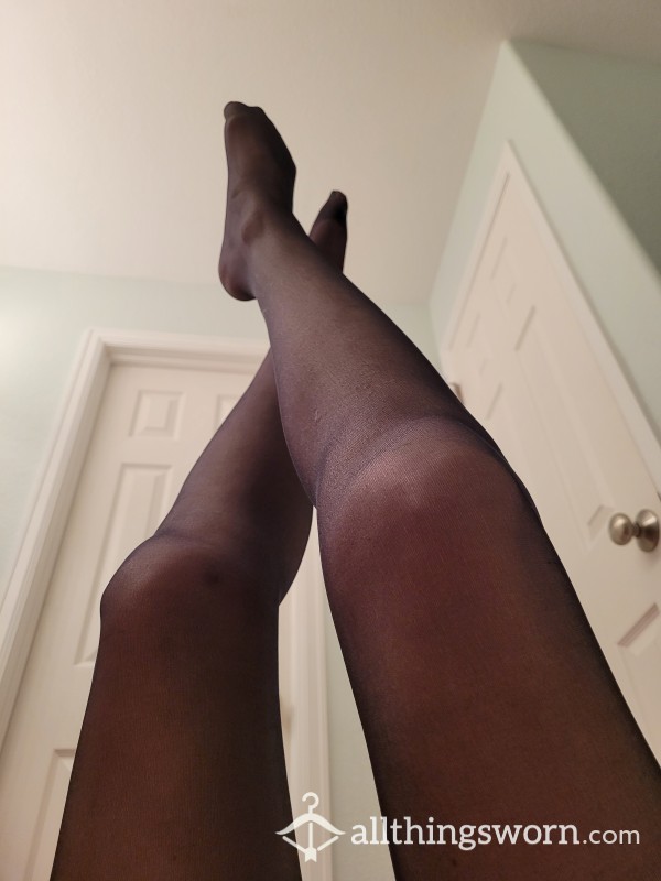 Sexy Black Sheer Nylon Pantyhose