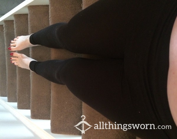 Sexy Black, Sit Right In My Cracks Every Day Worn To Death Leggings!