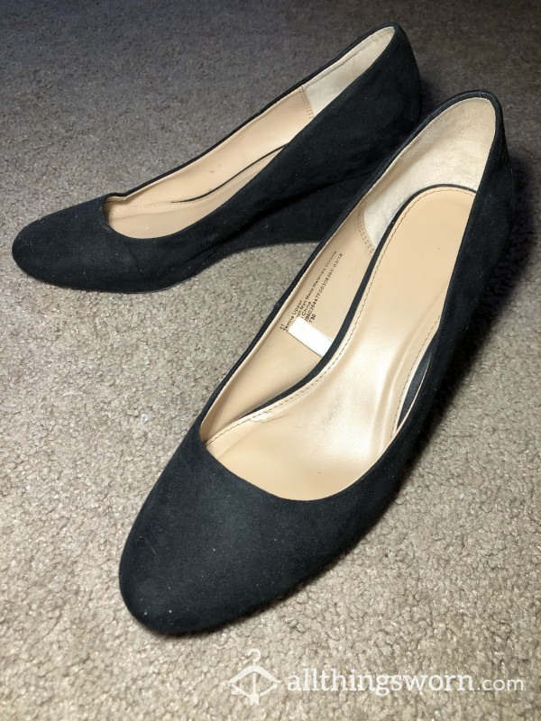 Sexy Black Wedge Heels Size 11