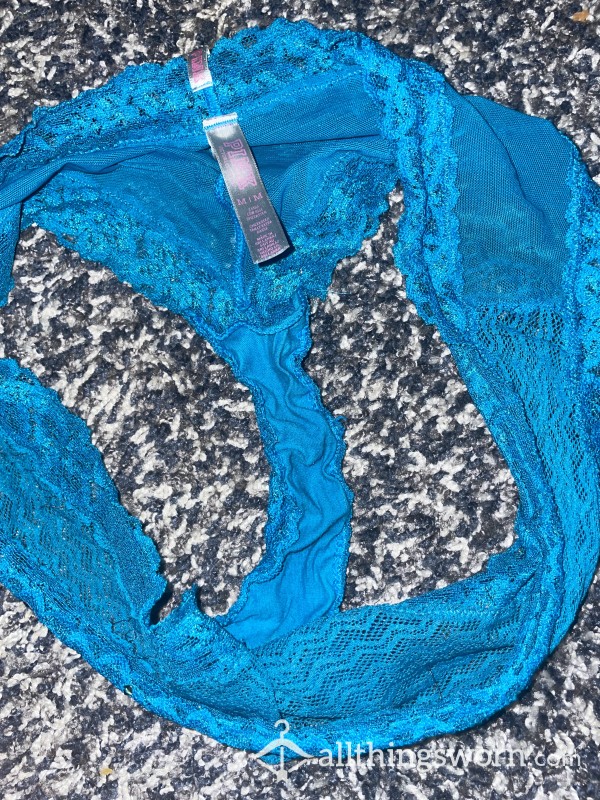 Sexy Blue Lace Panties Worn An Entire Day Sweating With A Front Wedgie And Back Wedgie The Majority Of The Time