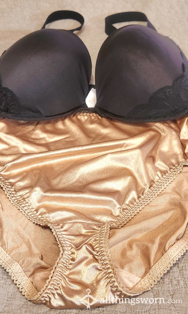 Sexy Bra And Satin Panties Set
