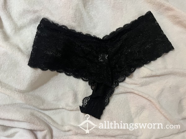 Sexy Cheeky Black Lace Panties