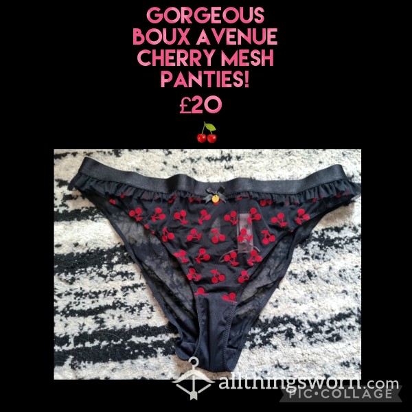 🍒 Sexy Cherry Mesh Boux Avenue Panties! 🍒