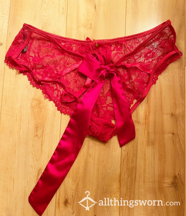 Sexy Cherry Red Lace Lingerie Underwear