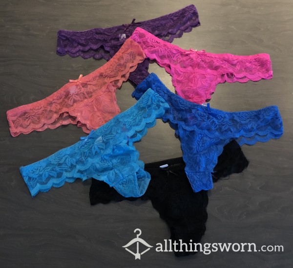 Sexy Colourful Lace Thongs
