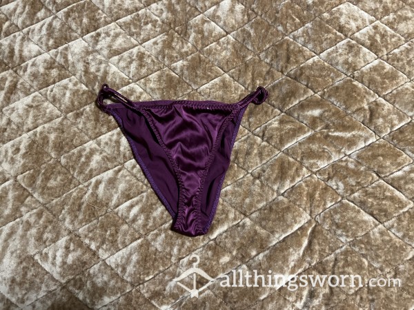 Sexy Cum Stained Small Satin Panties