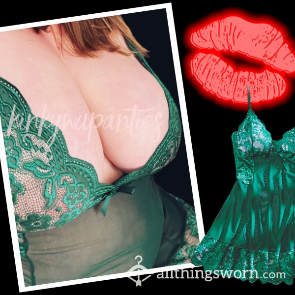 Sexy Green Nightie & G-String - Includes Wear, Photo Set & U.S. Shipping