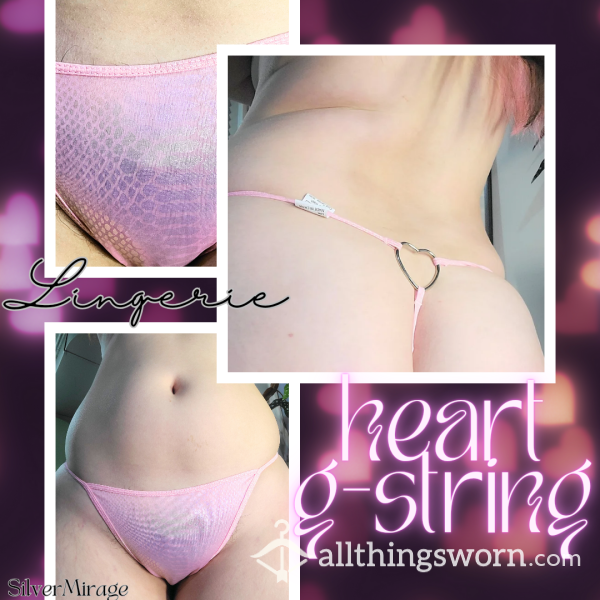 Sexy Heart O-Ring G-String In Pink