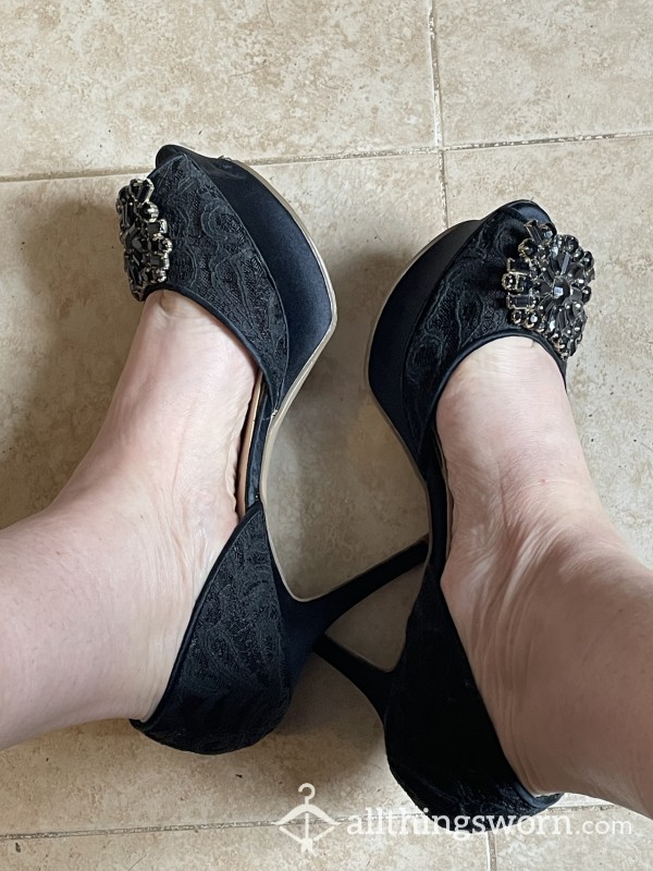 Fetish, Sexy, High Heels, Peep Toe Size 8, Stinky Smelly Worn In
