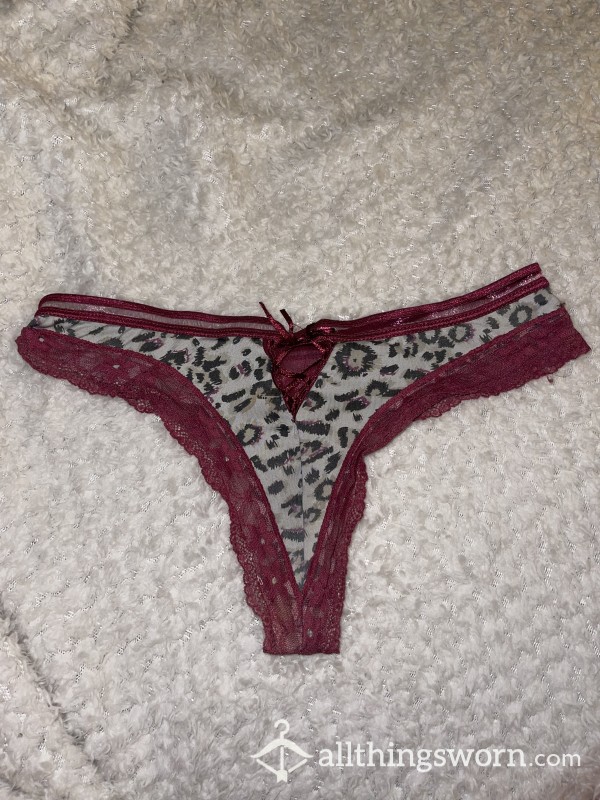 Sexy Lace Leopard Print Thong