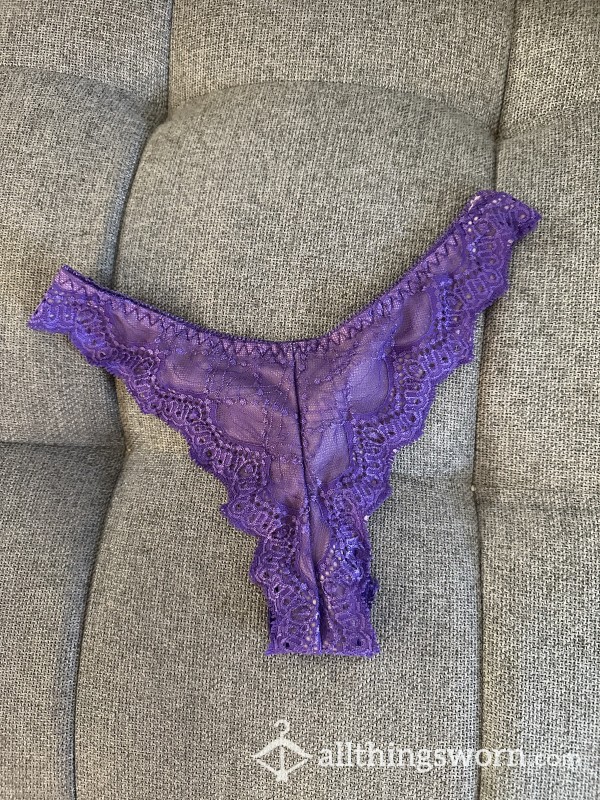 Sexy Lace & Satin Lined Panties - WORN