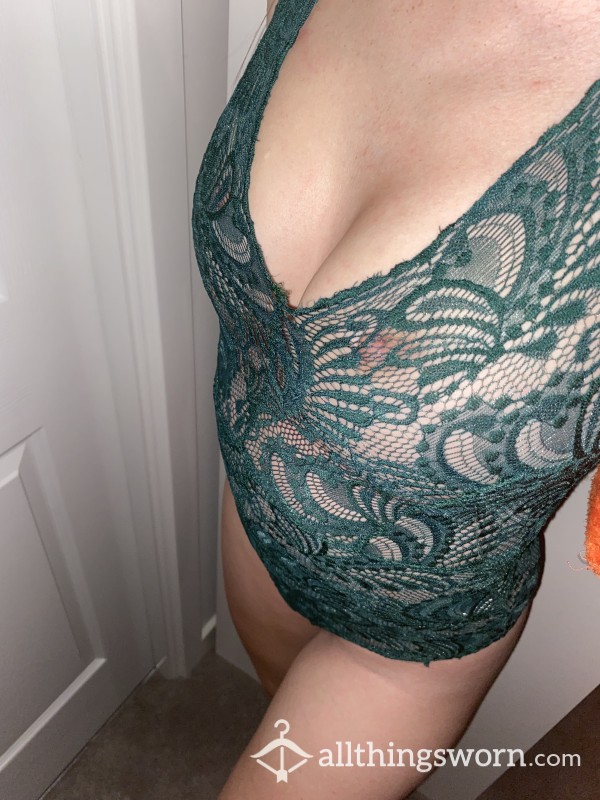 Sexy Lace SeeThrough Green Body Suit