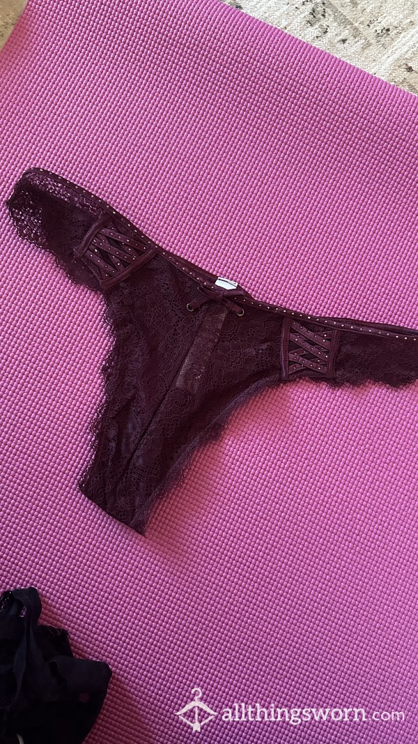 Sexy Lace Thong - Exclusively Worn For The Buyer Only - SOLD