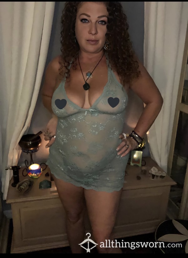 Sexy Lace Turquoise Lingerie (Panties Not Included)