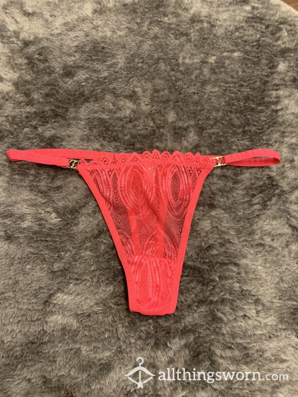 Sexy Lacy Thong (Hot Pink)