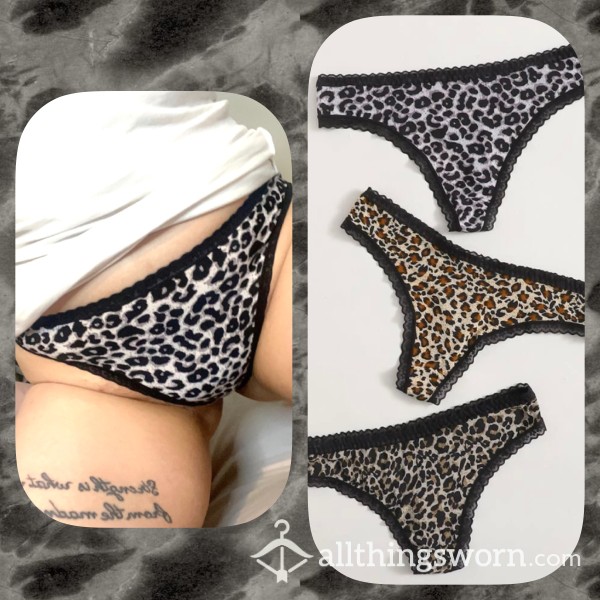 Sexy Leopard Print Thongs! You Choose How Long They Get Worn For 😍🔥