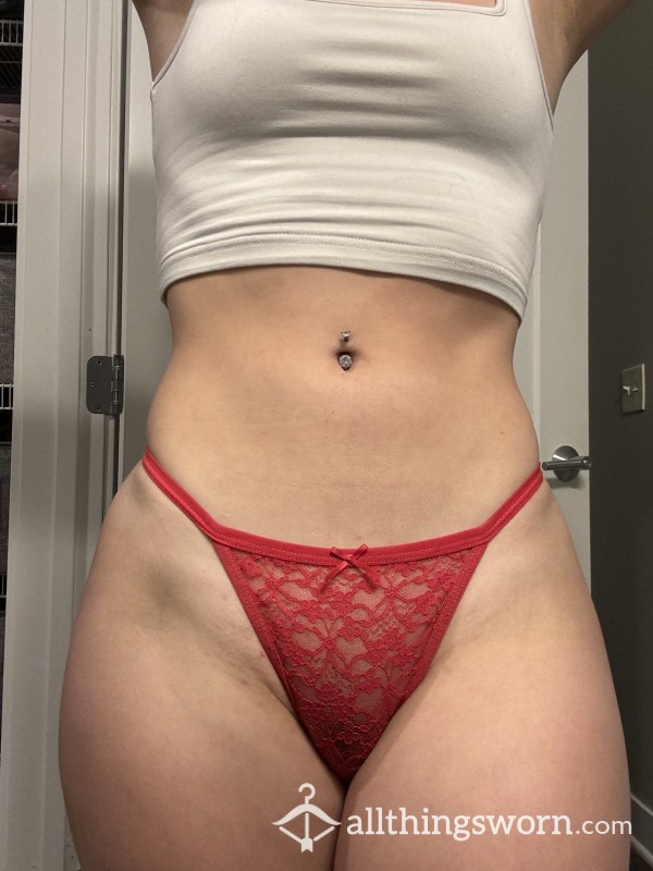 Sexy Little Red Lace G-string (S)