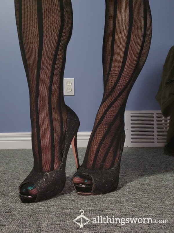 Sexy Peep Toe Lace Heels ❤️
