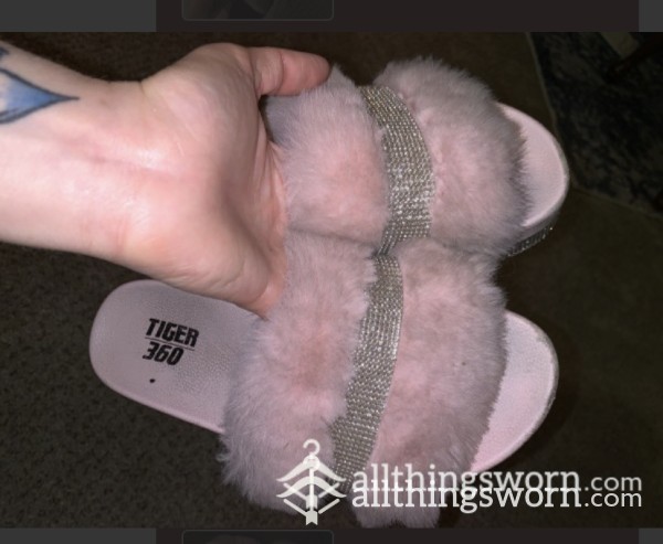 Sexy Pink Fuzzy Slides