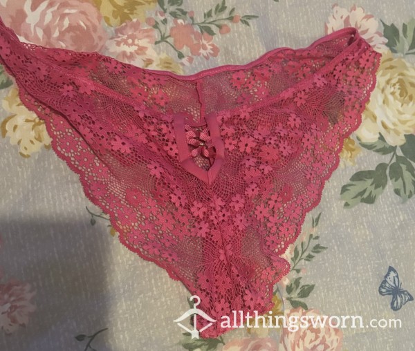 Sexy Pink Lace French Knickers