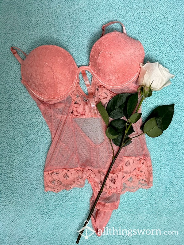 Sexy Pink Lace Lingerie