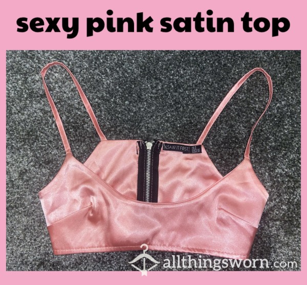Sexy Pink Satin Top💗