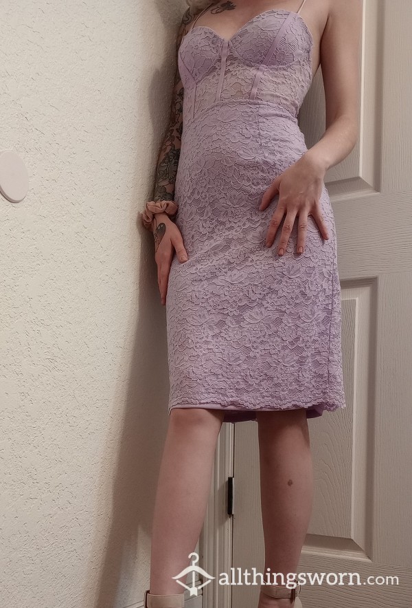 Sexy Purple Lace Bodycon Dress