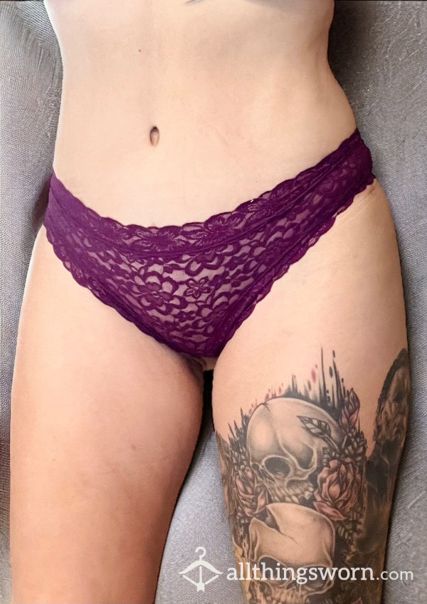 Sexy Purple Lace Cheeky / Cheekster Panties