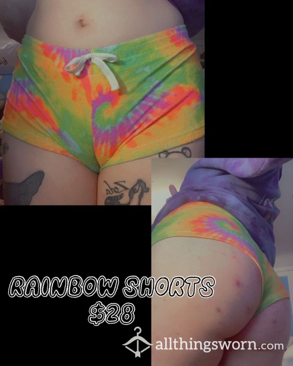 Sexy Rainbow Tie Dye Gym Shorts
