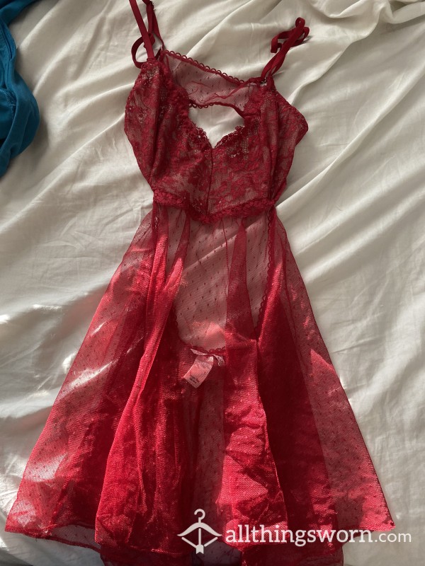 Sexy Red Babydoll Dress