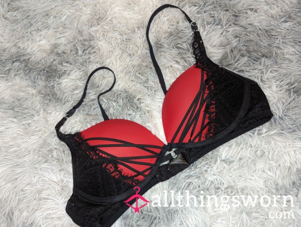 Sexy Red & Black Bra ❤️