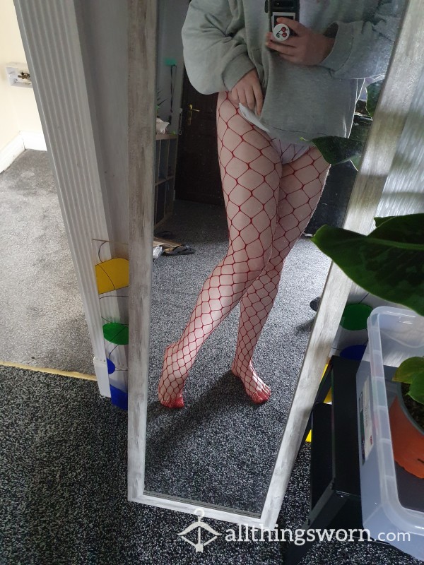 Sexy Red Fishnets