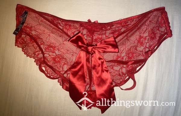 Sexy Sating And Lace Cutout Panties 🥵