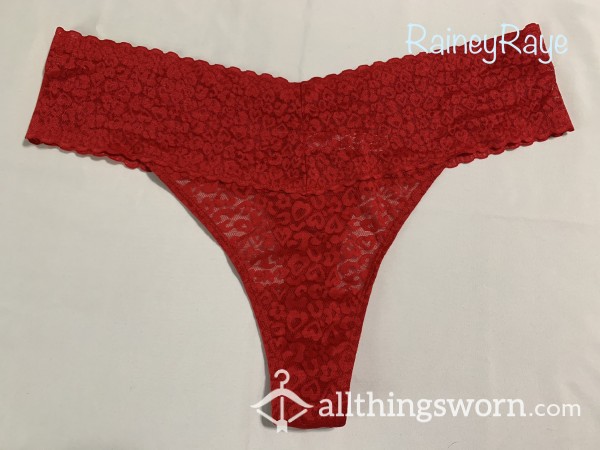 Sexy Red Lace Thong 🍑♥️