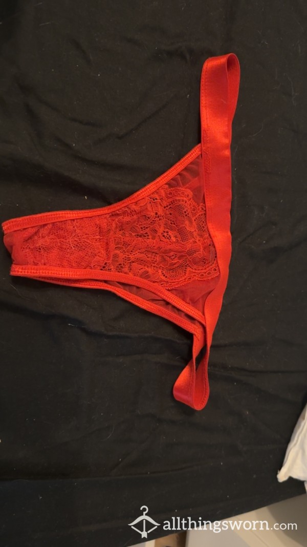 Sexy Red Lacy Thong