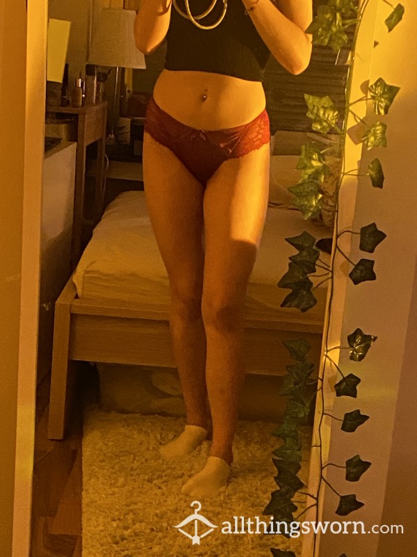 Sexy Red Silk And Lace Panty❤️